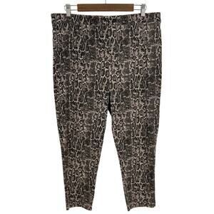 SPANX Snake Print Slim Leg Pants in Black and Gray